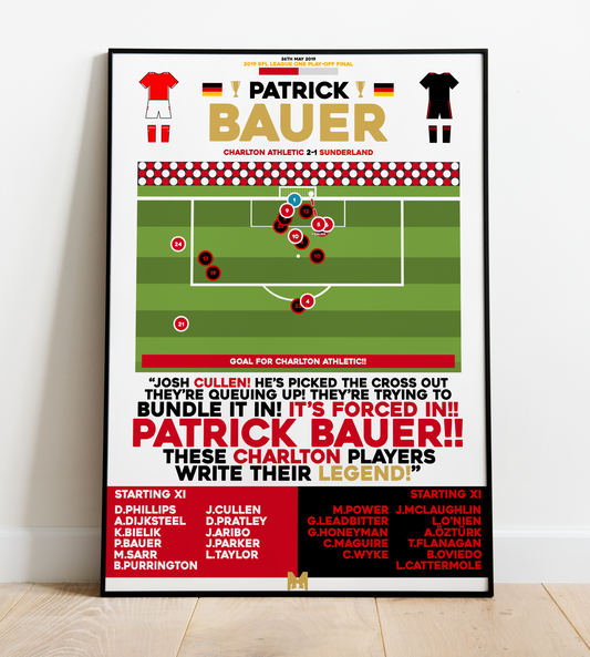 Patrick Bauer Goal vs Sunderland - EFL League One Play-Off Final 2018/19 - Charlton Athletic