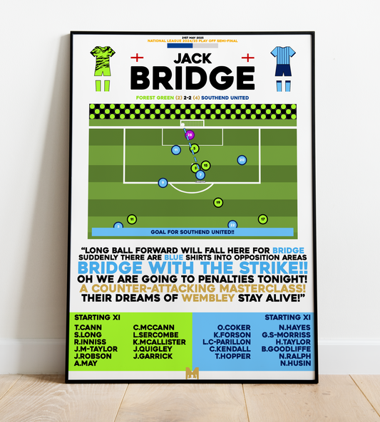 Jack Bridge Goal vs Forest Green - National League Play-Off 2024/25 - Southend United
