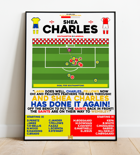 Shea Charles Goal vs Arsenal - FA Cup 2025/26 - Southampton