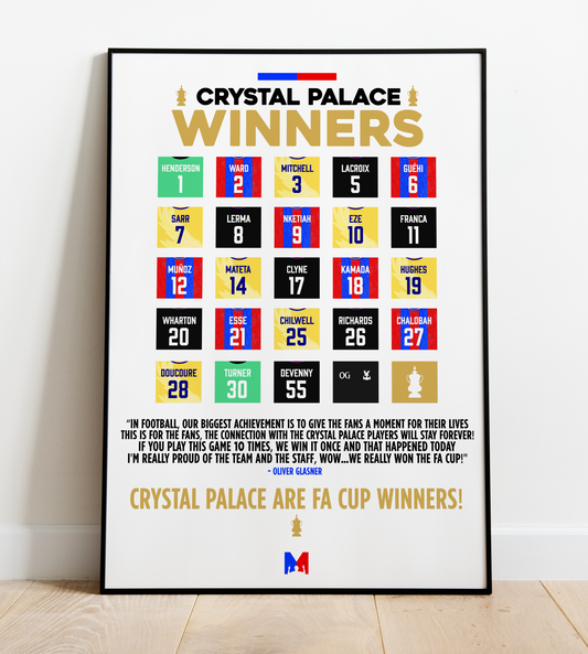 Crystal Palace 2024/25 Winners Print - FA Cup 2024/25 - Crystal Palace