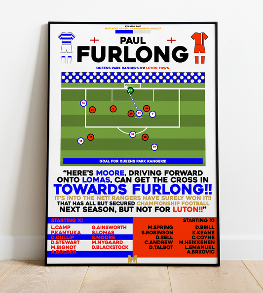 Paul Furlong Goal vs Luton Town - EFL Championship 2006/07 - QPR