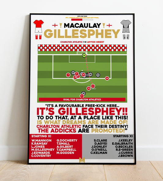 Macaulay Gillesphey Goal vs Leyton Orient - EFL League One Play-Off Final 2025 - Charlton Athletic