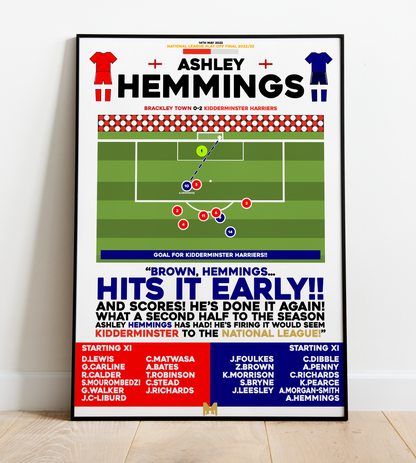 Ashley Hemmings 2nd Goal vs Brackley Town - National League North Final 2022/23 - Kidderminster Harriers
