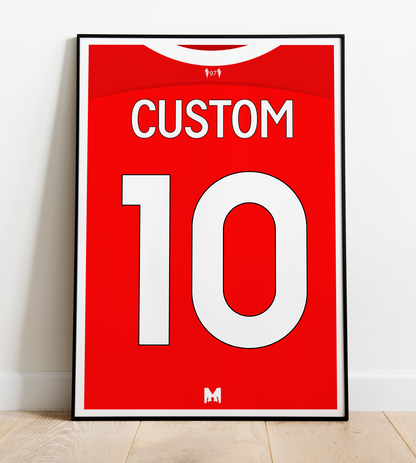 Design Your Own CUSTOM Liverpool Kit Print 2023 24 Home Shirt Liverpool