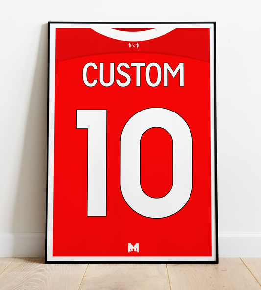 Design Your Own CUSTOM Liverpool Kit Print 2023/24 - Home Shirt - Liverpool