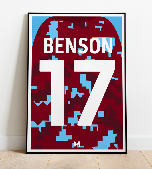 Burnley Kit Print Benson 2022/23 - Home Shirt - Burnley