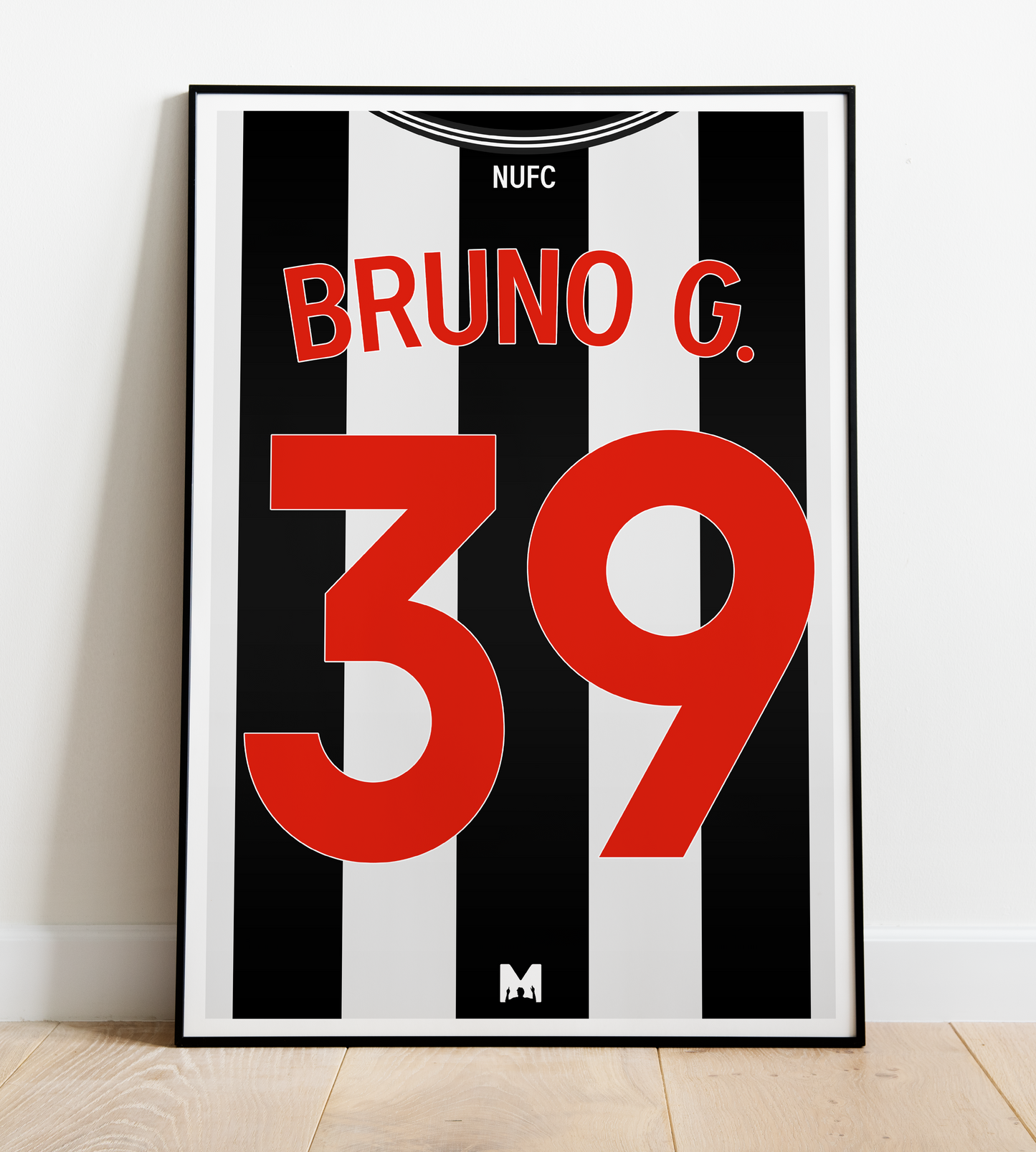 Newcastle United Kit Print Bruno 2023/24 - Home Shirt - Newcastle United
