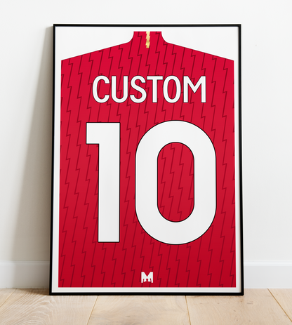 Design Your Own CUSTOM Arsenal Kit Print 2023/24 - Home Shirt - Arsenal