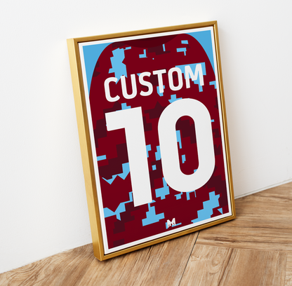 Design Your Own CUSTOM Burnley Kit Print 2022/23 - Home Shirt - Burnley