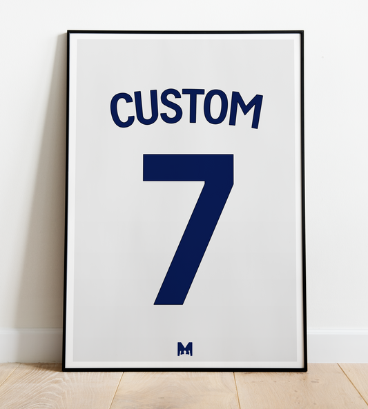 Design Your Own CUSTOM Spurs Kit Print 2023/24 - Home Shirt - Tottenham Hotspur