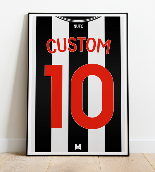 Copy of Design Your Own CUSTOM Newcastle United Kit Print 2023/24 - Home Shirt - Newcastle United