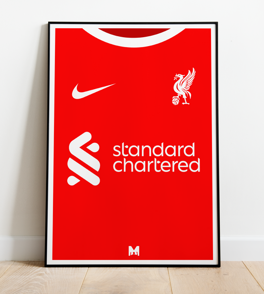 Liverpool Kit Print 2023/24 - Home Shirt - Liverpool