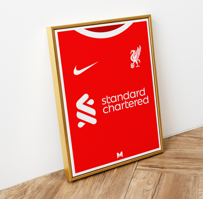 Liverpool Kit Print 2023/24 - Home Shirt - Liverpool