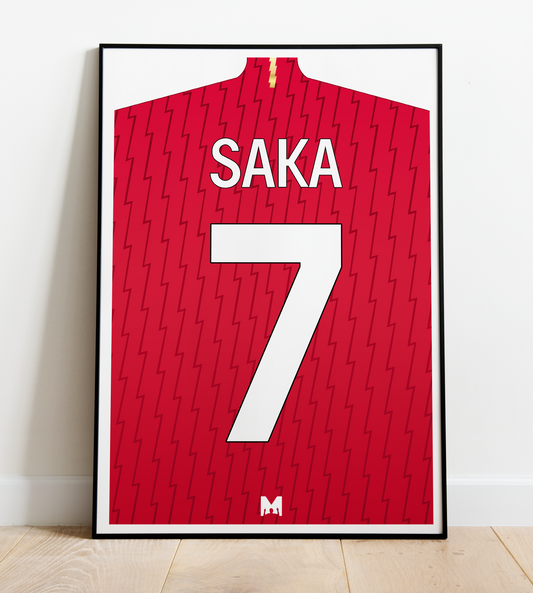 Arsenal Kit Print Saka 2023/24 - Home Shirt - Arsenal