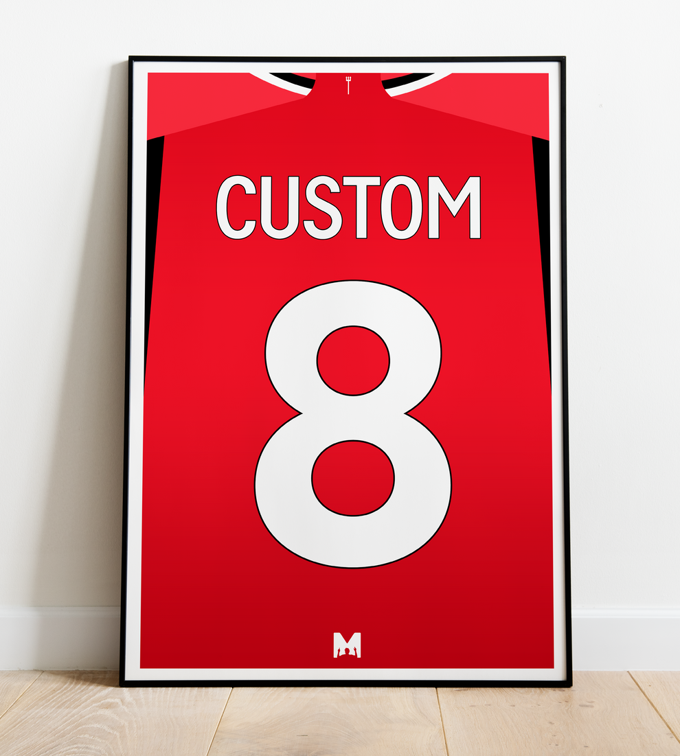 Design Your Own Custom Man Utd Kit Print 2023 24 - Home Shirt - Manche 