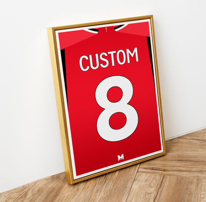 Design Your Own CUSTOM Man Utd Kit Print 2023/24 - Home Shirt - Manchester United