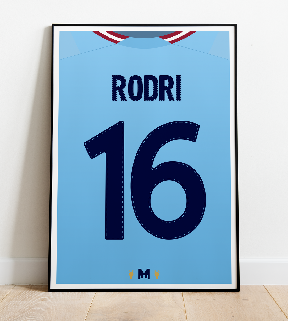 Manchester City Kit Print Rodri 2022/23 - Home Shirt - Manchester City ...