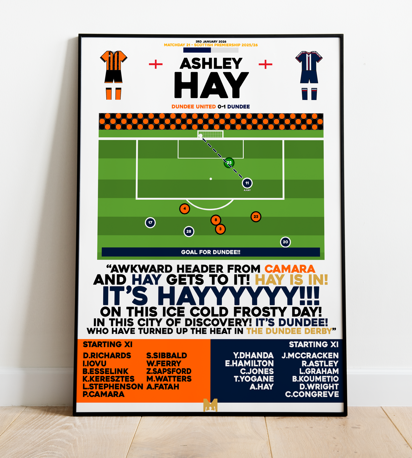 Ashley Hay Goal vs Dundee United - Scottish Premiership 2025/26 - Dundee