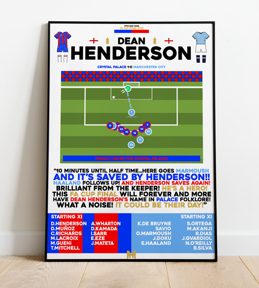 Dean Henderson Save vs Manchester City - FA Cup Final 2025- Crystal Palace