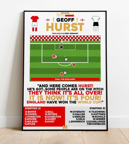 Geoff Hurst Goal vs West Germany - FIFA World Cup Final 1966 - England