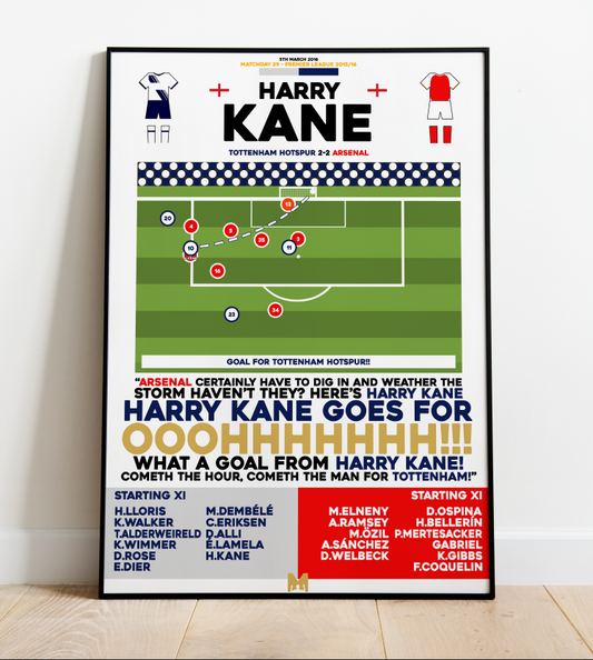 Harry Kane Goal vs Arsenal - Premier League 2015/16 - Tottenham Hotspur