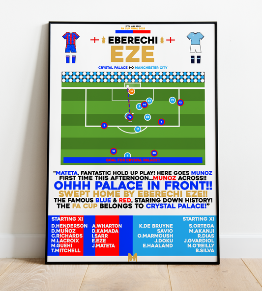 Eberechi Eze Goal vs Manchester City - FA Cup Final 2025- Crystal Palace