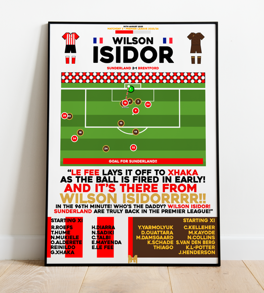 Wilson Isidor Goal vs Brentford - Premier League 2025/26 - Sunderland