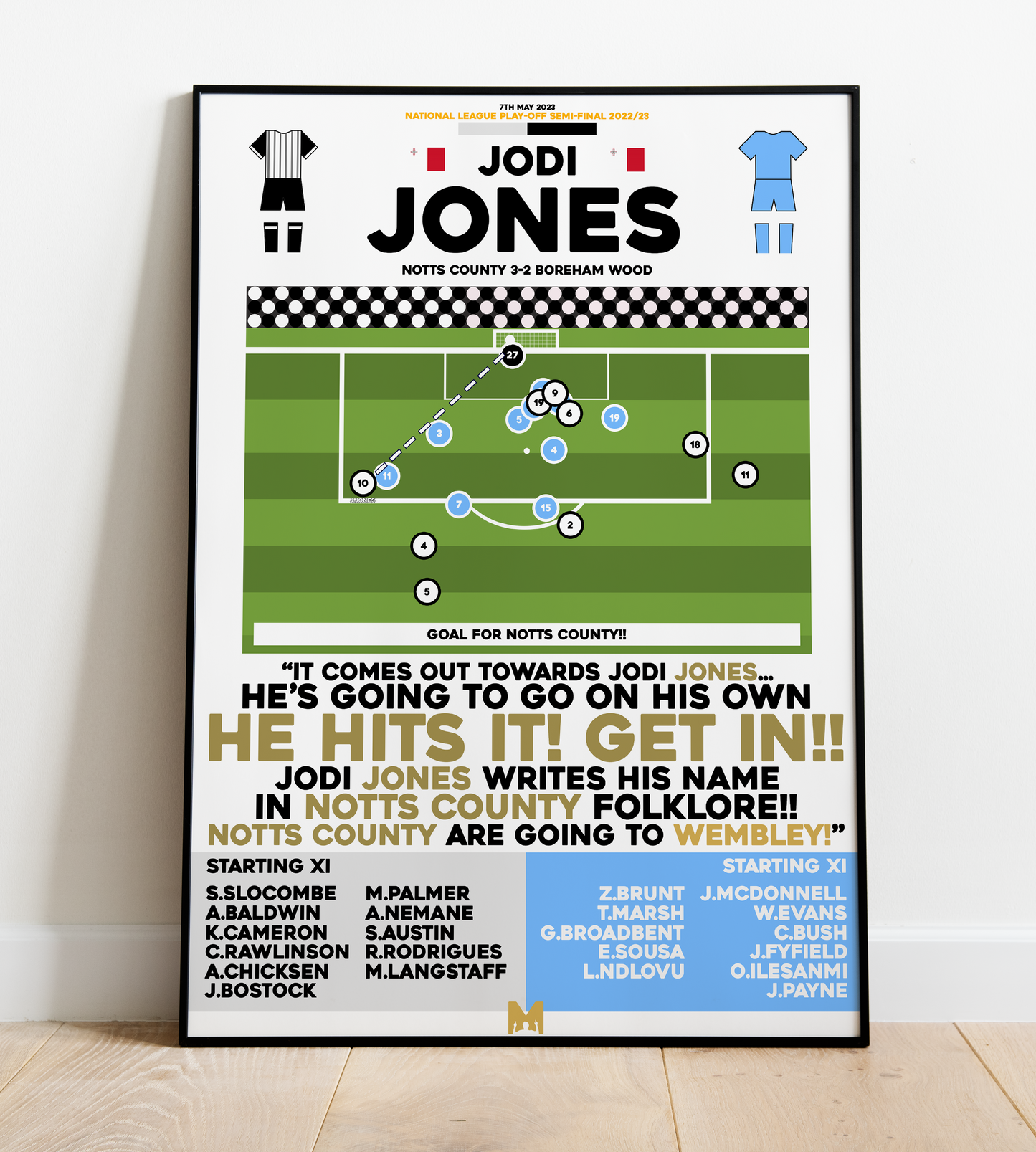 Jodi Jones Goal vs Boreham Wood - National League Play-Off Semi-Final 2022/23 - Notts County