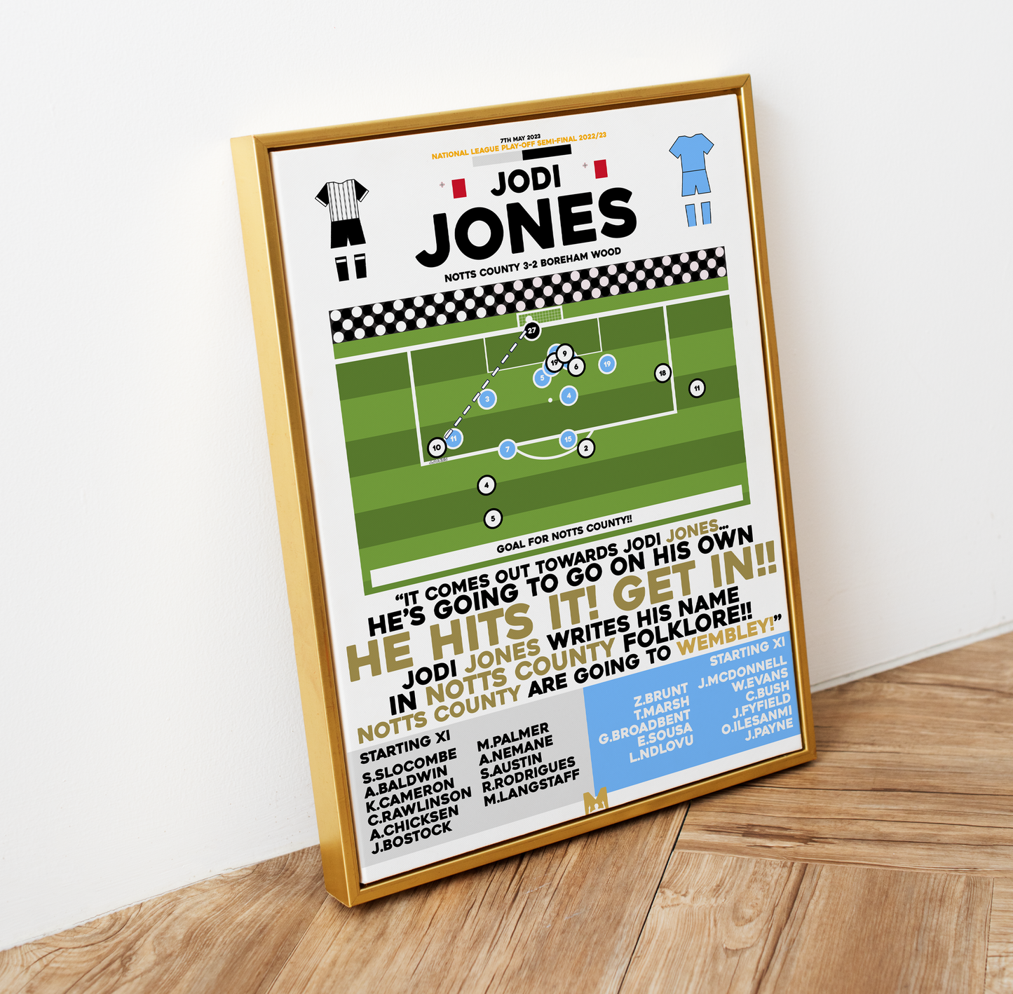 Jodi Jones Goal vs Boreham Wood - National League Play-Off Semi-Final 2022/23 - Notts County