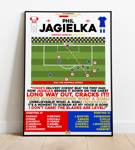 Phil Jagielka Goal vs Leeds United - Worthington Cup 2002/03 - Sheffield United