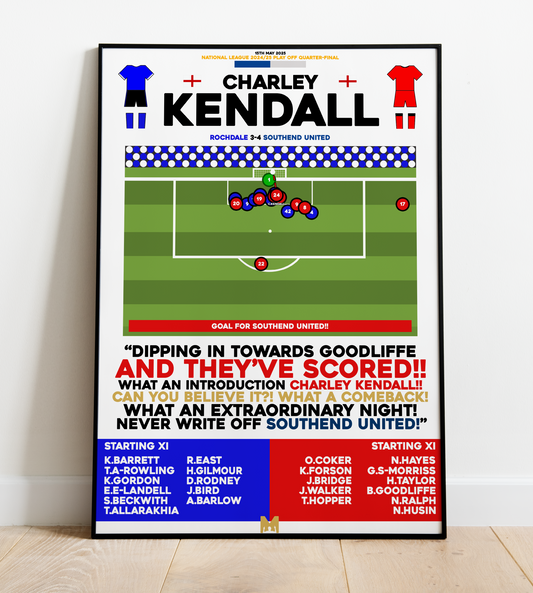 Charley Kendall Goal vs Rochdale - National League Play-Off 2024/25 - Southend United