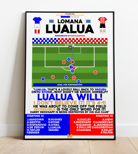 Lomana Lualua Goal vs Southampton - Premier League 2004/05 - Portsmouth