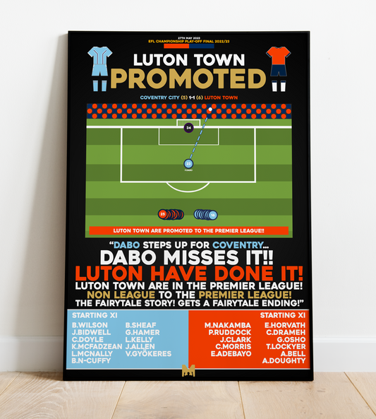 The Moment Luton Town are Promoted to the Premier League (BLACKOUT) - EFL Championship Play-Off Final 2022/23 - Luton Town