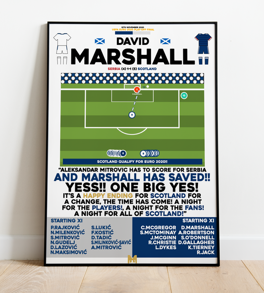 David Marshall Save vs Serbia - EURO 2020 Play-Off Final - Scotland
