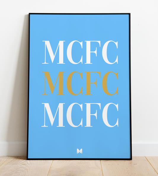 MCFC Typeface Print - Manchester City