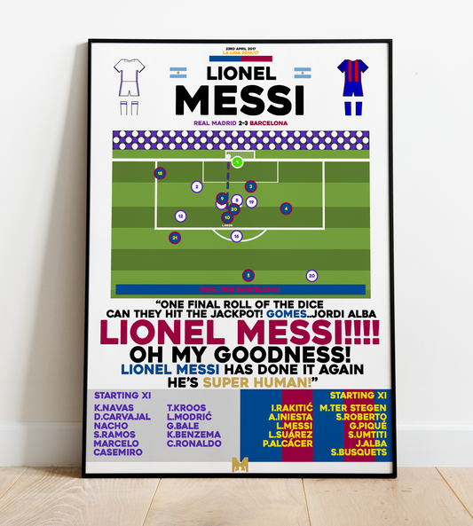 Lionel Messi 2nd Goal vs Real Madrid - La Liga 2016/17 - FC Barcelona