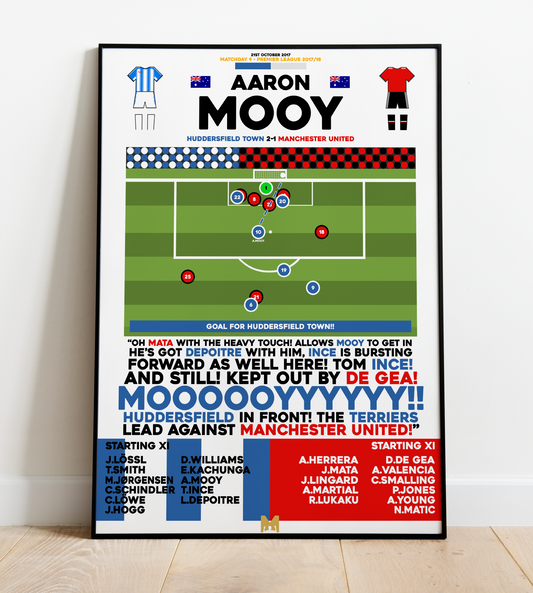 Aaron Mooy Goal vs Manchester United - Premier League 2017/18 - Huddersfield Town
