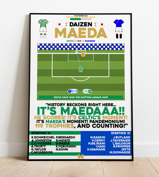 Daizen Maeda Goal vs Rangers - Scottish League Cup Final 2024/25 - Celtic