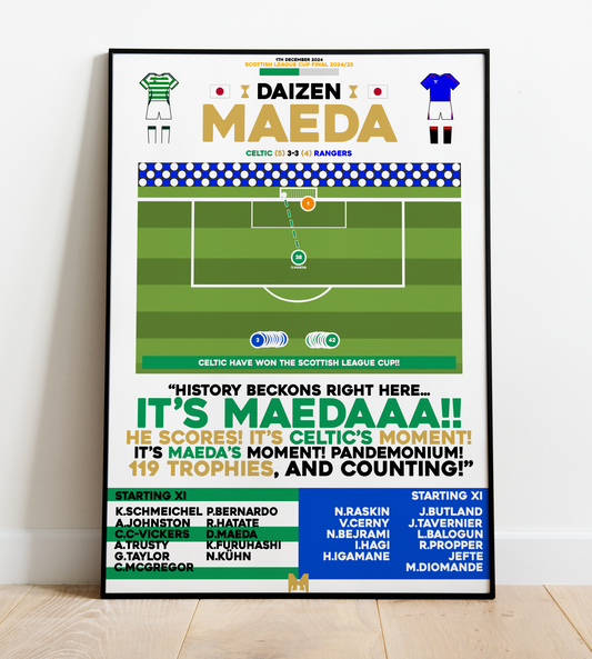 Daizen Maeda Goal vs Rangers - Scottish League Cup Final 2024/25 - Celtic