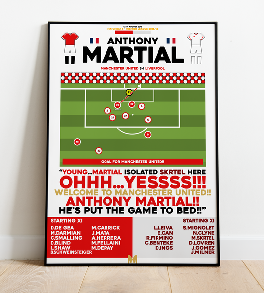 Anthony Martial Goal vs Liverpool - Premier League 2015/16 - Manchester United