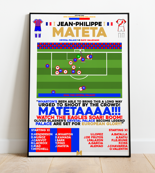 Jean-Philippe Mateta Goal vs Rayo Vallecano - UEFA Europa Conference League Final 2025/26 - Crystal Palace