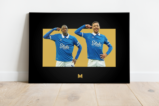 Dwight McNeil & Doucoure Print (Blackout) - Focused - Everton