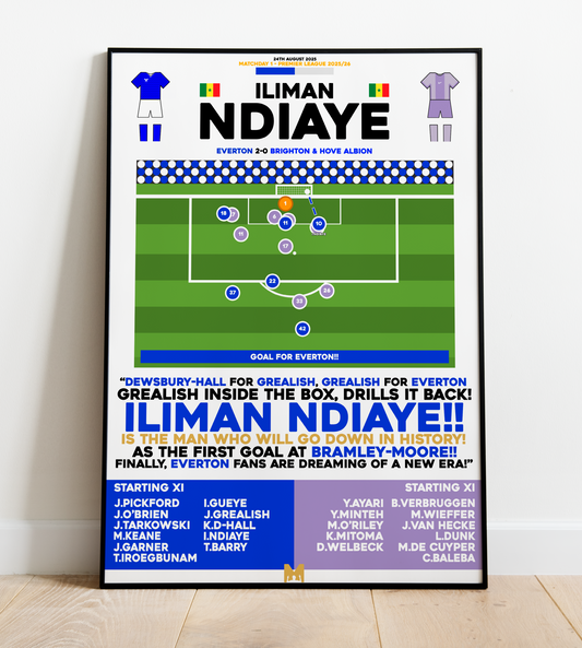 Iliman Ndiaye Goal vs Brighton & Hove Albion - Premier League 2025/26 - Everton