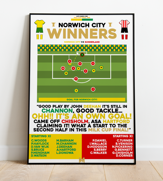 Norwich City Milk Cup Winners v Sunderland - Milk Cup Final 1985 - Norwich City