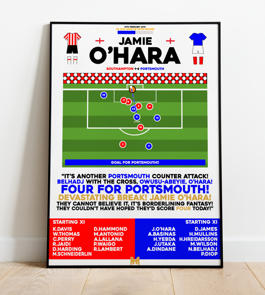 Jamie O'Hara Goal vs Southampton - FA Cup 2010 - Portsmouth