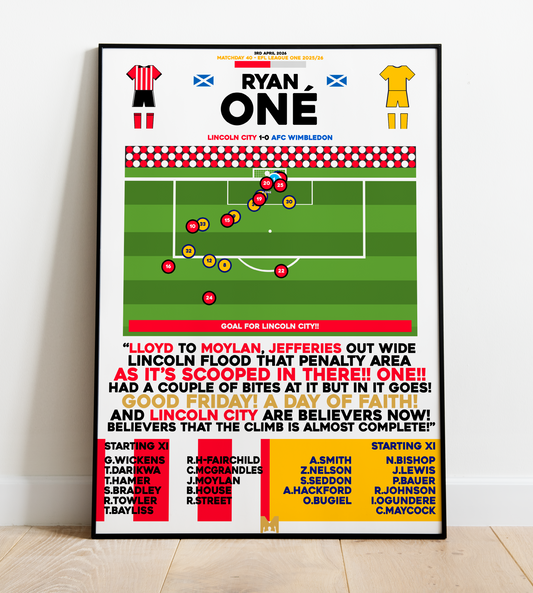 Ryan Oné Goal v AFC Wimbledon Goal - EFL League One 2025/26 - Lincoln City