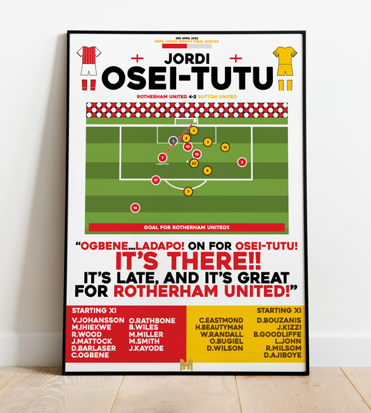 Jordi Osei-Tutu Goal vs Sutton United - EFL Trophy Final 2021/22 - Rotherham United