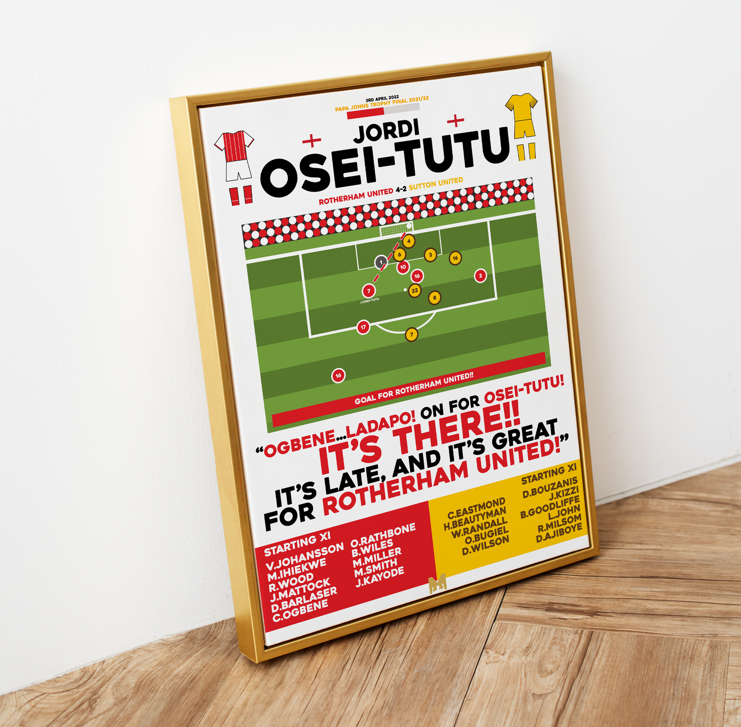 Jordi Osei-Tutu Goal vs Sutton United - EFL Trophy Final 2021/22 - Rotherham United