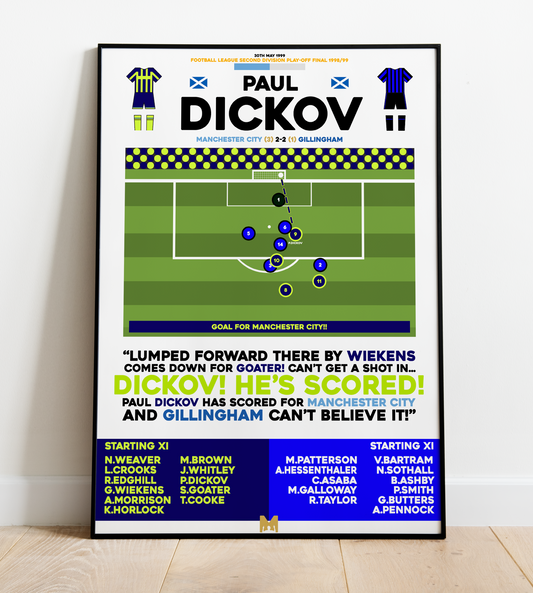 Paul Dickov Goal vs Gillingham - Second Division Play-Off Final 1998/99 - Manchester City