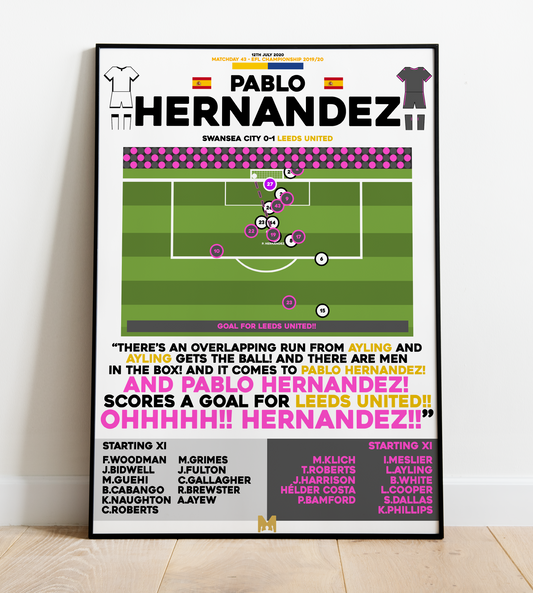 Pablo Hernandez Goal vs Swansea City - EFL Championship 2019/20 - Leeds United